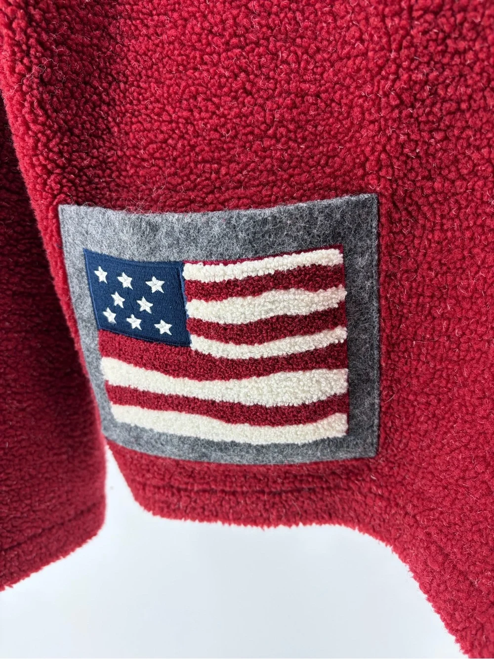 Vintage Christopher & Banks USA Flag Patriotic American Fleece, Y2k, Size XL - Picture 4 of 9